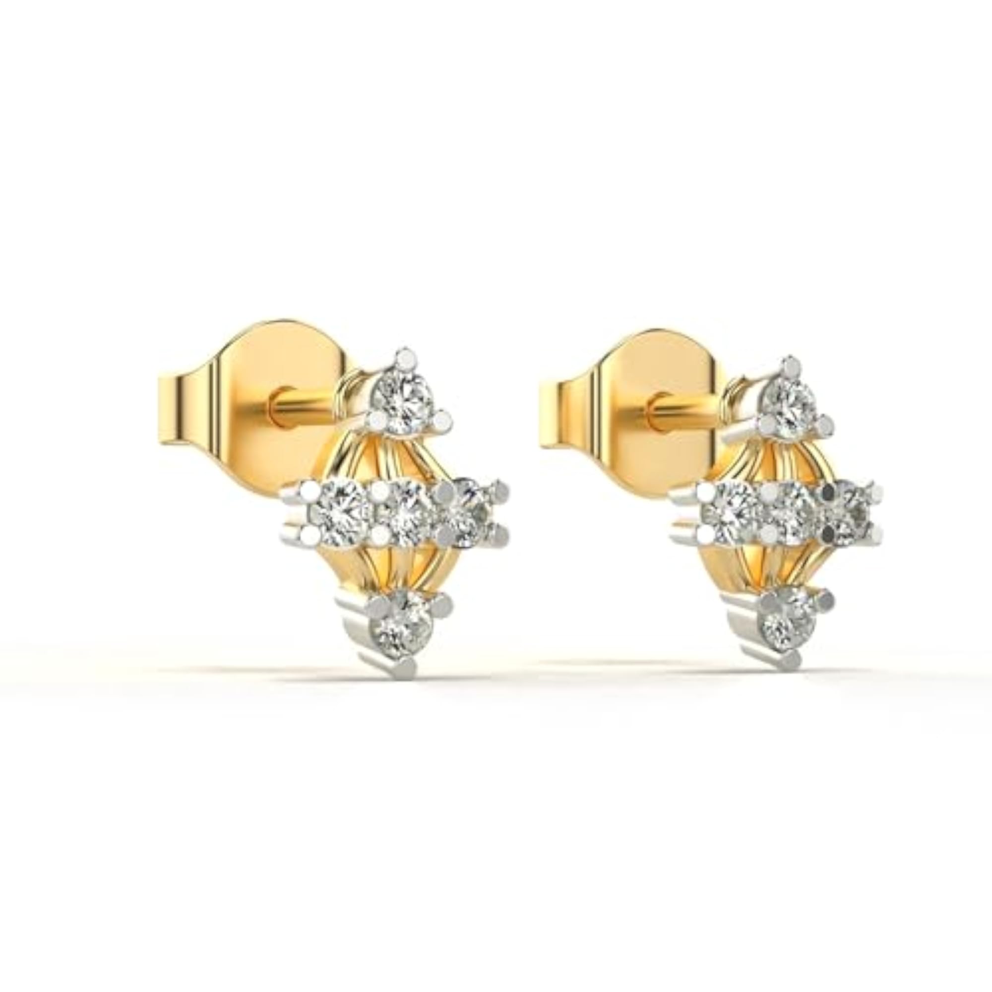 Women's Sterling Silver & Certified Lab Grown Diamond 0.22cts Earrings, Stylish Gift